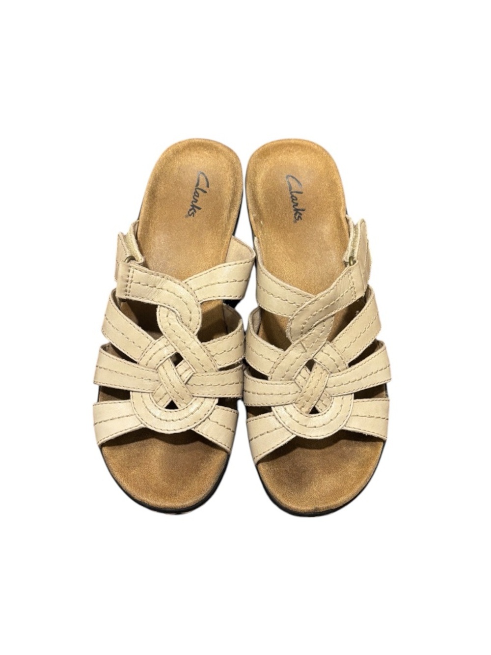 Clarks Women's Leather Slide Sandals Size 8.5W